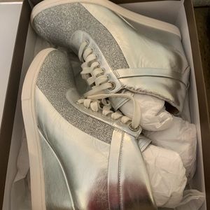 BRAND NEW Linea Paulo Metallic Sneaker Wedge - Perfect For A Bride